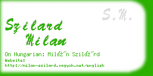 szilard milan business card